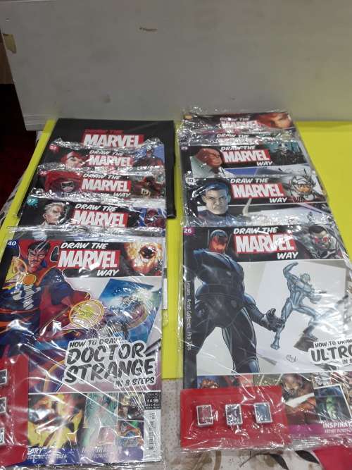 10 ISSUES OF DRAW THE MARVEL WAY(42 PIECES)STEP BY STEP GUIDE