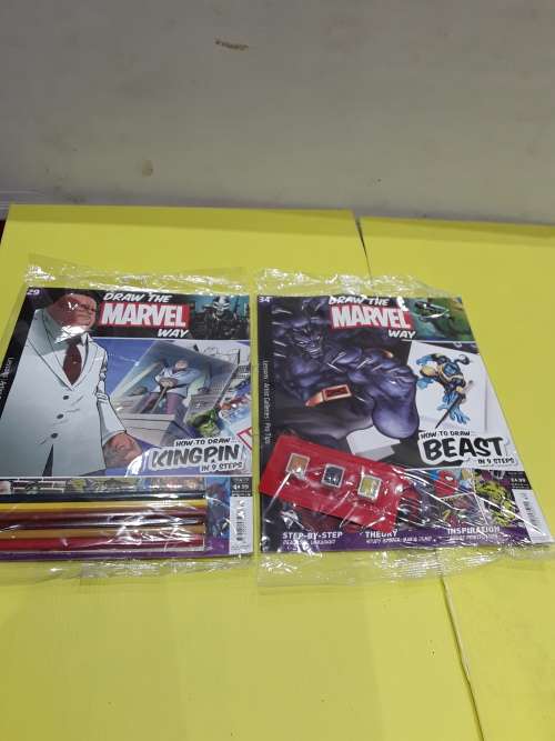 10 ISSUES OF DRAW THE MARVEL WAY(42 PIECES)STEP BY STEP GUIDE