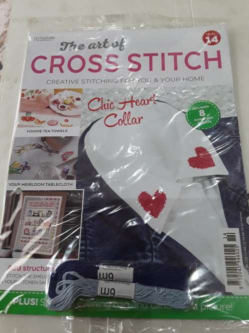 7 ISSUES OF CROSSTITCH PATTERNS INCL.CANVAS,COTTON HOOP ETC(22 PIECES)