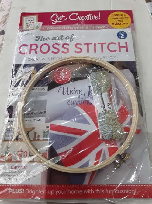 7 ISSUES OF CROSSTITCH PATTERNS INCL.CANVAS,COTTON HOOP ETC(22 PIECES)