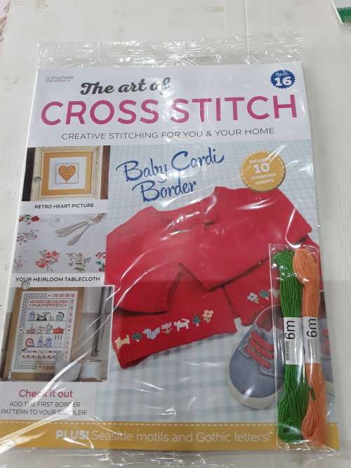 7 ISSUES OF CROSSTITCH PATTERNS INCL.CANVAS,COTTON HOOP ETC(22 PIECES)