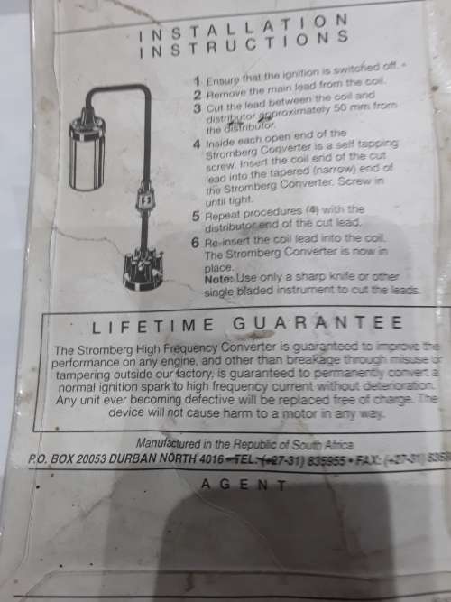 POWER PLUS FUEL SAVER(BOOST POWER ,SAVE PETROL)STROMBERG-EASY INSTALLATION