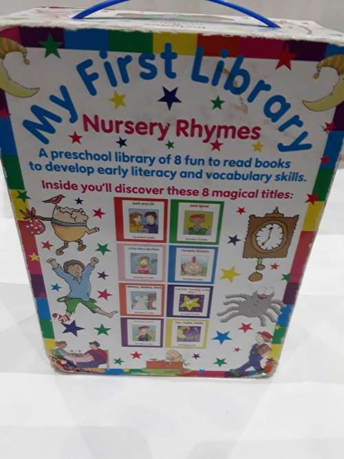 MY FIRST LIBRARY NURSERY RHYMES INCLUDES 8 EDUCATIONAL BOOKS