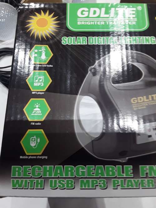 MULTIPURPOSE SOLAR LED LIGHTS WITH RADIO INCL.ALL ASSC. (LIGHTS,TORCH,RADIO & MOBILE CHARGER)