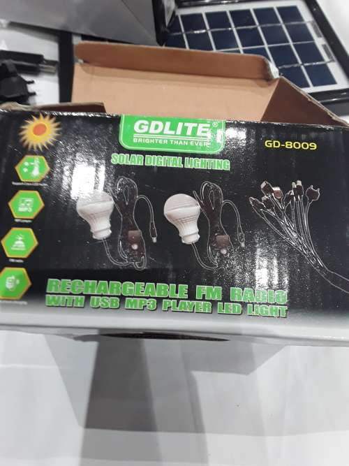 MULTIPURPOSE SOLAR LED LIGHTS WITH RADIO INCL.ALL ASSC. (LIGHTS,TORCH,RADIO & MOBILE CHARGER)