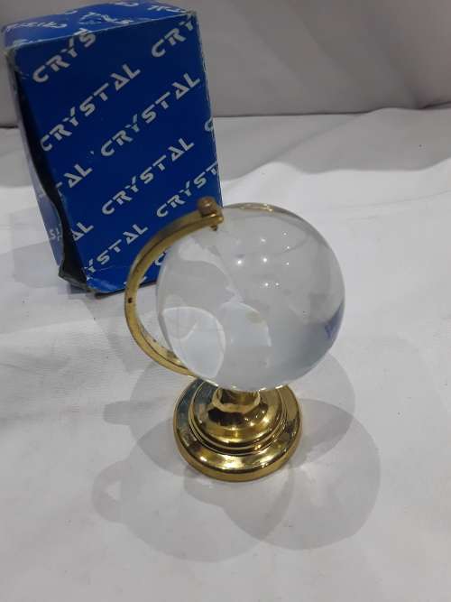 CRYSTAL GLASS WORLD GLOBE