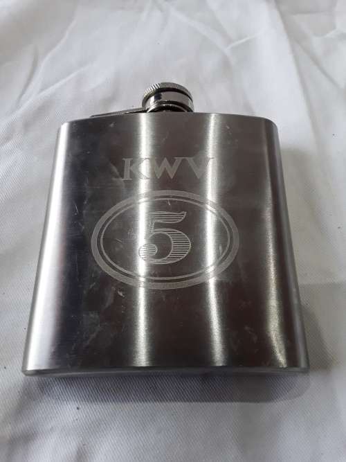 KWV 5 STAINLESS STEEL FLASK(6OZ)