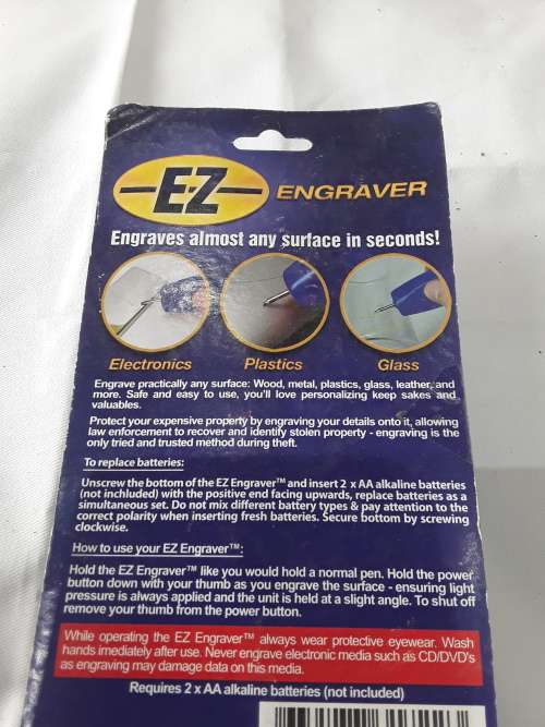 EZ ENGRAVER(METAL, PLASTIC, WOOD, GLASS)WORKS LIKE A PEN