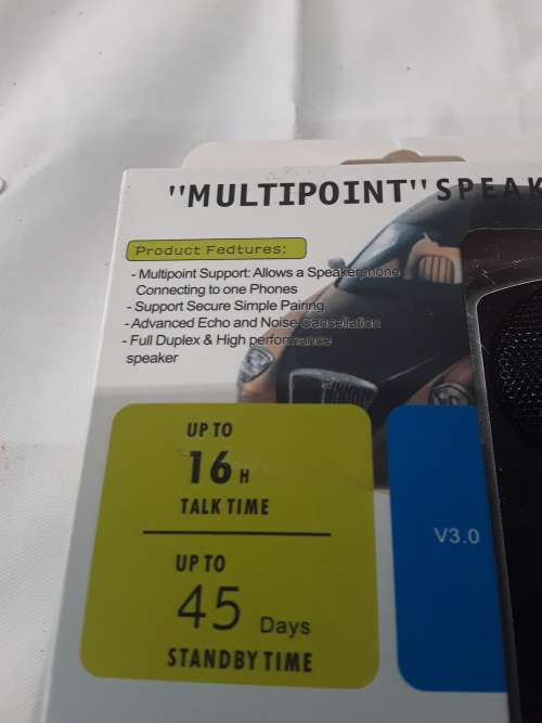 BLUETOOTH MULTIPOINT SPEAKER PHONE (UP TO 16 HRS TALK TIME)