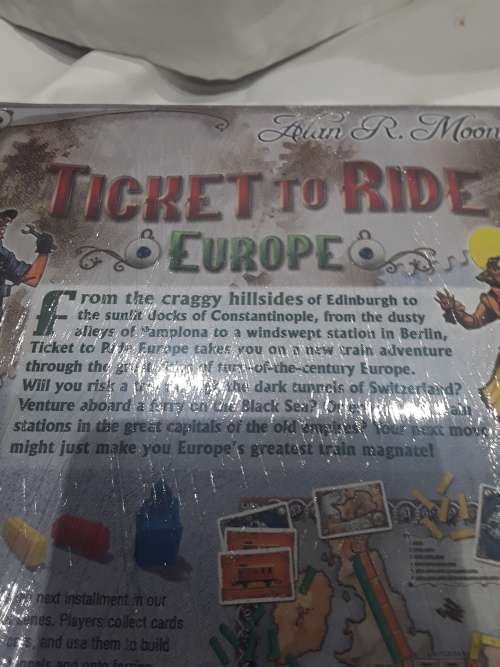 TICKET TO RIDE EUROPE BOARD GAME(ALAN R.MOON)RAILWAY BOARD GAME