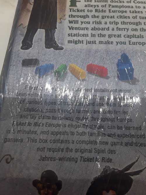 TICKET TO RIDE EUROPE BOARD GAME(ALAN R.MOON)RAILWAY BOARD GAME