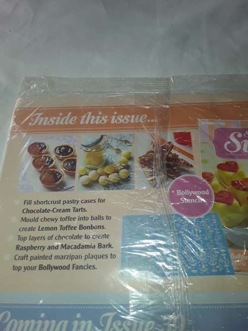 SOMETHING SWEET BOLLYWOOD STENCIL MOULD INCL.RECIPE MAGAZINE (ISSUE 38)