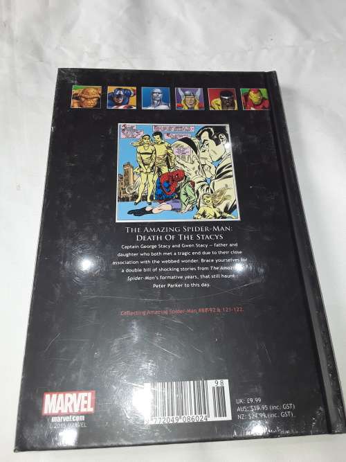 MARVEL HARDCOVER COMIC (THE AMAZING SPIDERMAN)DEATH OF STACY