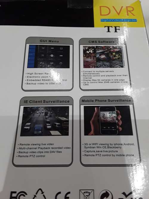 8 CHANNELS AHD DVR ,INCL.POWER SUPPLY ,MOUSE AND REMOTE