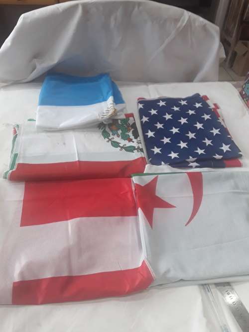 5 X INTERNATIONAL FLAGS(ONE BID 4ALL) IMMEDIATE DELIVERY