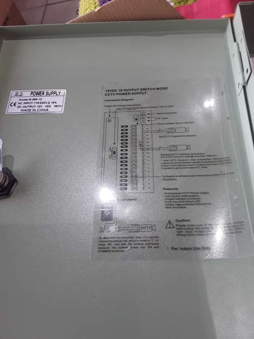 12VDC,I8 OUTPUT SWITCH MODE CCTV POWER SUPPLY