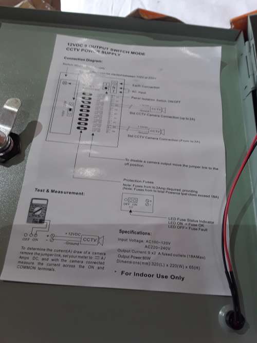 12 VDC,9 OUTPUT SWITCH MODE CCTV POWER SUPPLY