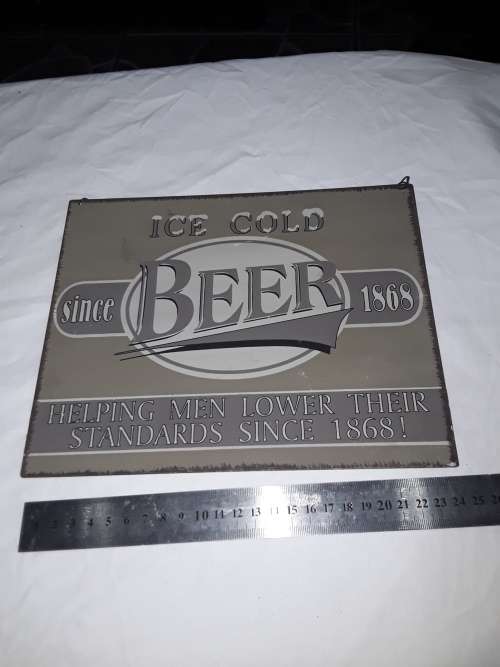 ICE COLD BEER VINTAGE METAL SIGN