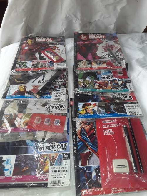 8 ISSUES OF DRAW THE MARVEL WAY(ONE BID FOR ALL)