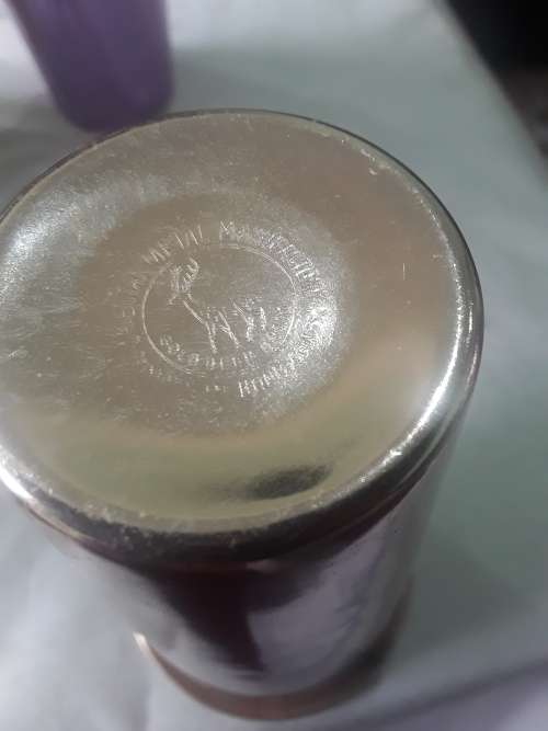 SET OF 6 GOLD DEER ALUMINIUM TUMBLERS(1950`S)