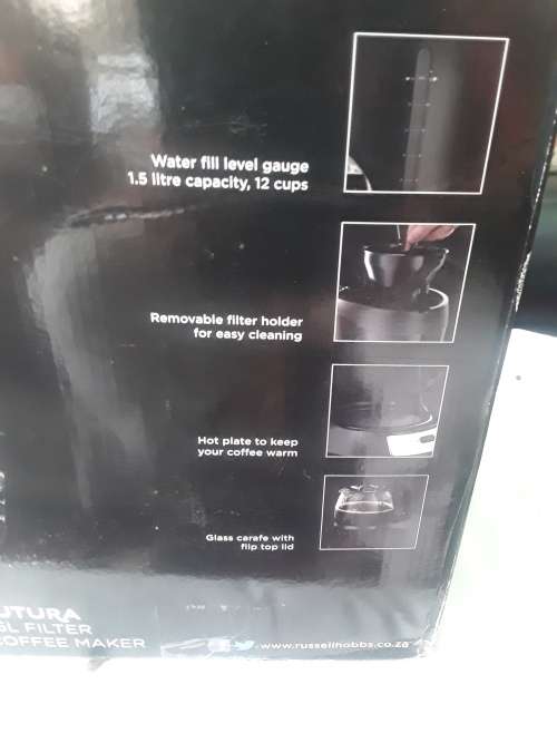 RUSSELL HOBS FILTER COFFEE MAKER(1,5L)USED ONCE ONLY