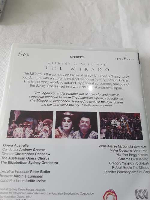 THE GILBERT and SULLIVAN (OPERA AUSTRALIA)4 DVD COLLECTION-ORIGINAL