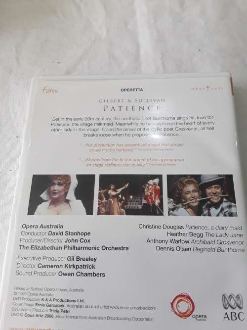 THE GILBERT and SULLIVAN (OPERA AUSTRALIA)4 DVD COLLECTION-ORIGINAL
