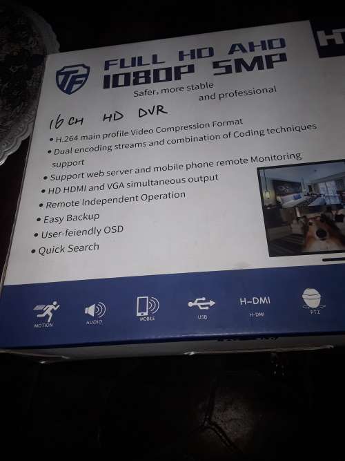 16 CHANNELS AHD DVR INCL.POWER SUPPLY AND MOUSE (1080P,5MP)