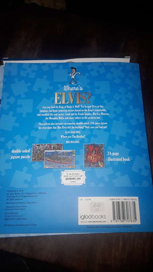 ELVIS BOOK AND JIGSAW (300 PIECES)