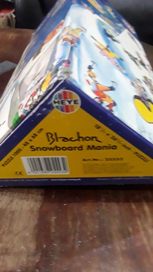 HEYE BLACHON(SNOWBOARD MANIA)1000 PIEC VINTAGE PUZZLE-TRIANGULAR BOX-COMPLETE