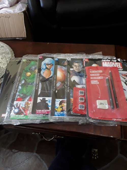 DRAW THE MARVEL WAY(5 ISSUES AND A MARVEL FILE)EACH COMES WITH STATIONARY(ONE BID TAKES ALL)