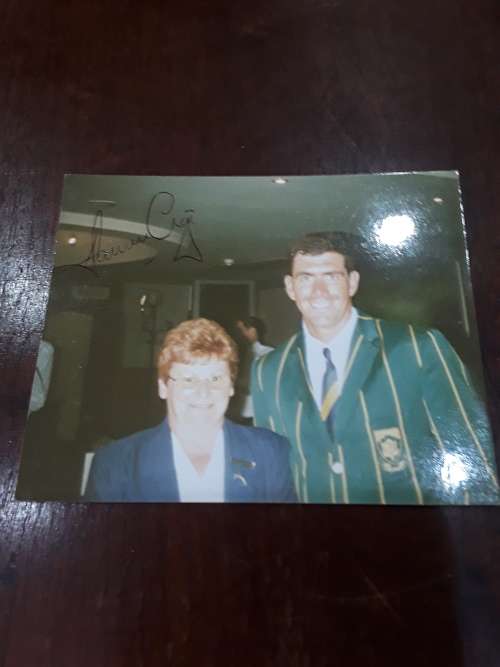 ORIGINAL  SIGNED SA CRICKET PLAYER PHOTOGRAPH OF HANSE CRONJE