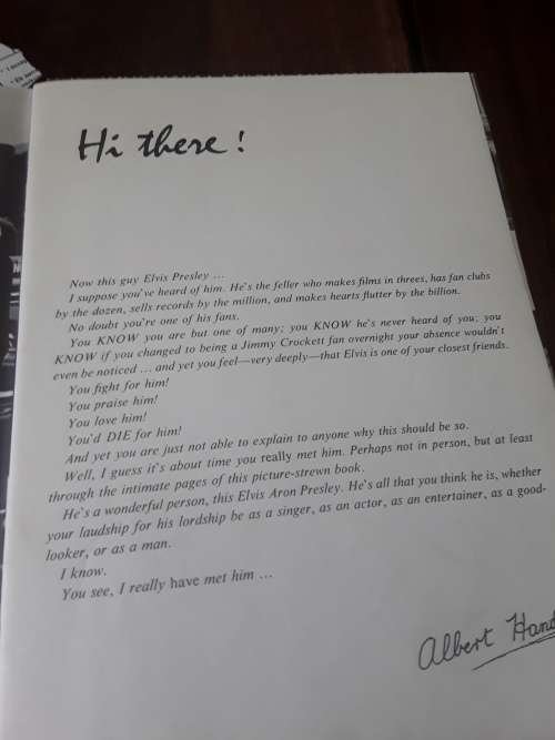 BOOK ON ELVIS PRESLEY (1962)