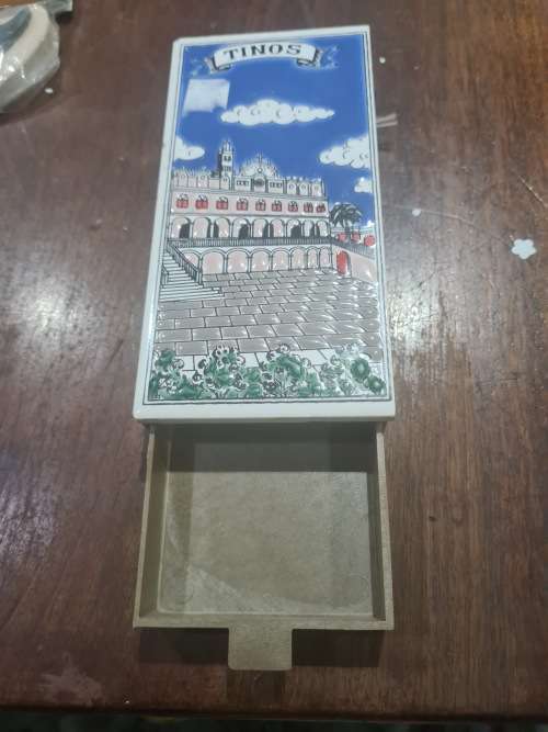 TINOS BOX AND MATCHBOX VINTAGE PRAYER ITEM