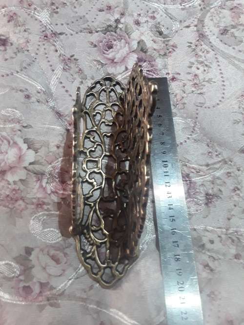 VINTAGE BRASS LETTER RACK BOROQUE STYLE ORNATE HEAVY