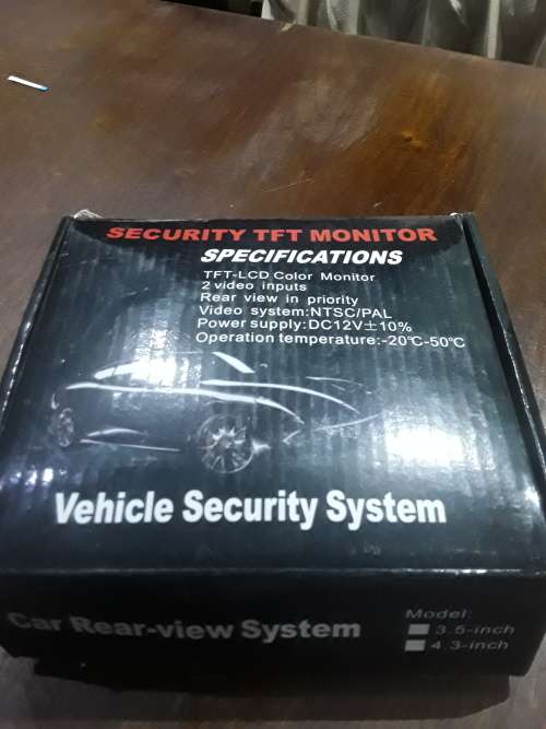 SECURITY CAR REAR VIEW MONITOR AND CAMERA SYSTEM (TFT LIFT SCREEN)