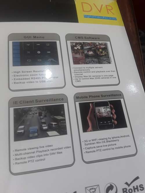 4 CHANNELS 5 IN ONE DVR INCLUDING POWER SUPPLY, REMOTE AND MOUSE