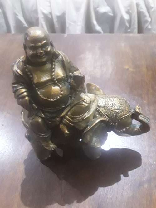 BUDDAH ON ELEPHANT FIGURINE
