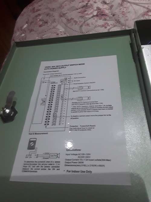 12 VDC,18 OUTPUT SWITCH MODE CCTV POWER SUPPLY