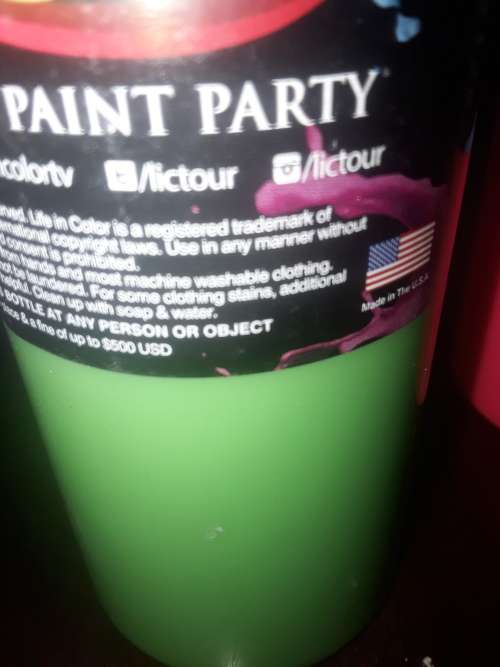 SET OF 6 LIFE IN COLOR PAINT(FOR PAINT PARTY)MADE IN USA