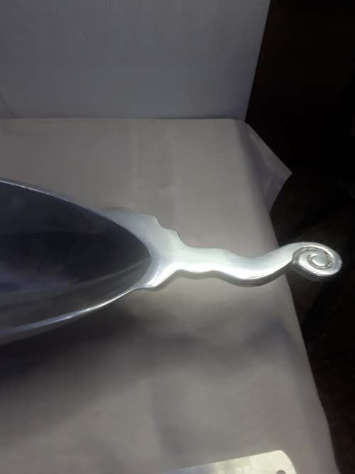 CAROL BOYES STYLE PEWTER BOAT SHAPED SERVER(70cm length and 8cm deep)