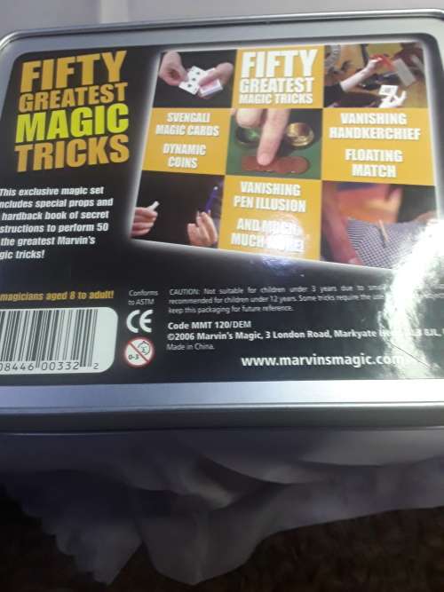SPECIAL EDITION 50 GREATEST MAGIC TRICKS (BRASS KNOBS AND RINGS,ETC..)MINT CONDITION
