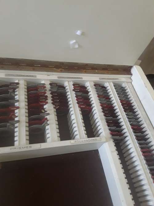 OPTOMERY FULLY ADJUSTABLE  TRIAL FRAME WITH MULTIPLES OF ALL SIZES TRIAL LENS