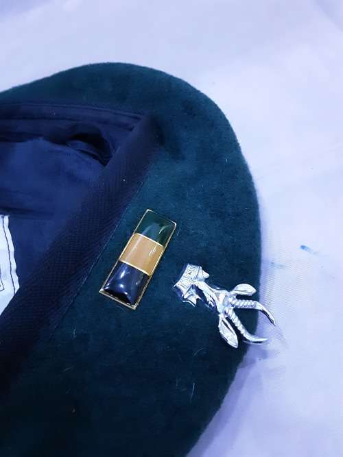 SADF INFANTRY BERET(ALL PINS IN TACT)1988,SIZE 56