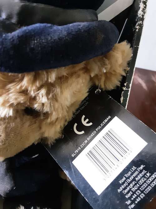 OR8GINAL VINTAGE ER POLICEMAN TEDDY BEAR BY KEEL TOYS