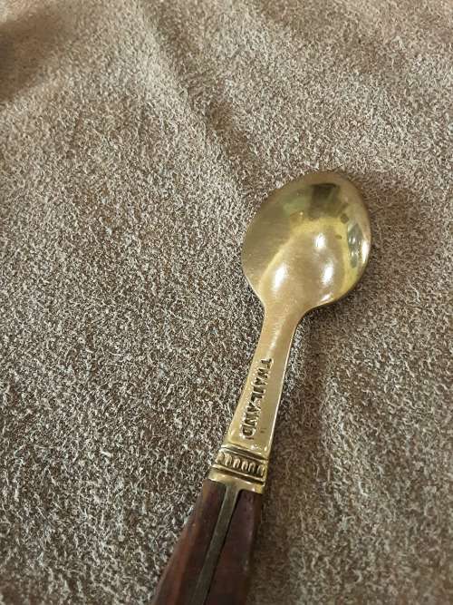 SET OF 6 BRASS TEASPOONS (MADE IN THAILAND)