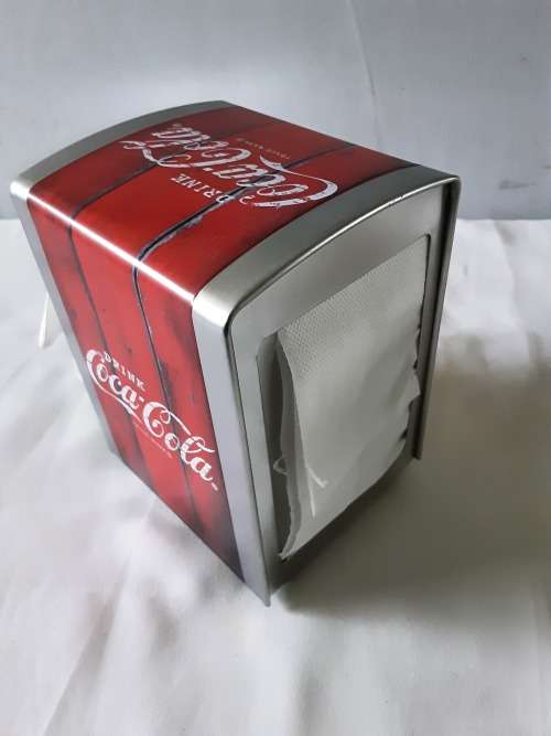 COCA COLA METAL SERVIETTE HOLDER(REFRIGERATED SHAPE)