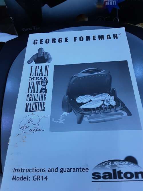 LEAN MEAN FAT REDUCING GRILLING MACHINE(GEORGE FOREMAN,SALTON)