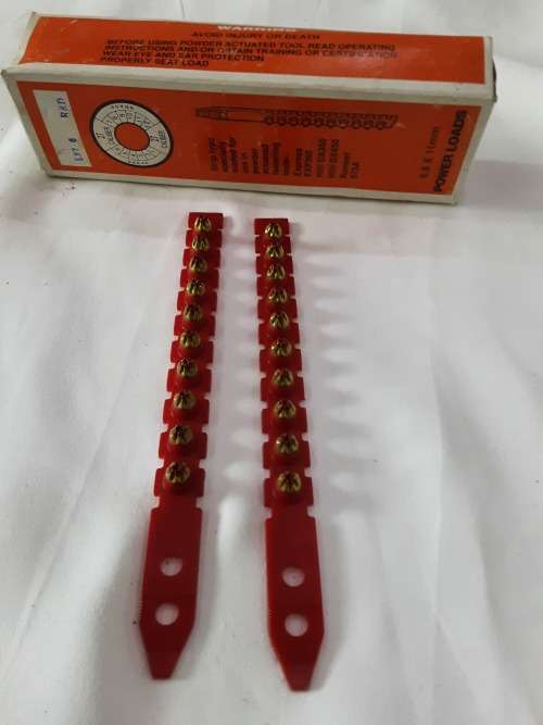 BOX OF 10 STRIPS 6.8 X 11MM CALIBER POWER LOADS(UNUSED)