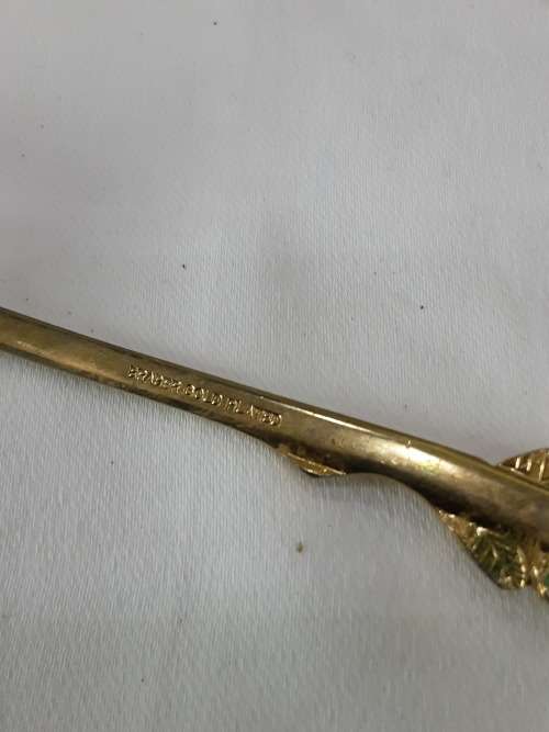 8 PIECE VINTAGE BRABER GOLDPLATED FORK AND KNIFE SET(HAS MARKINGS)